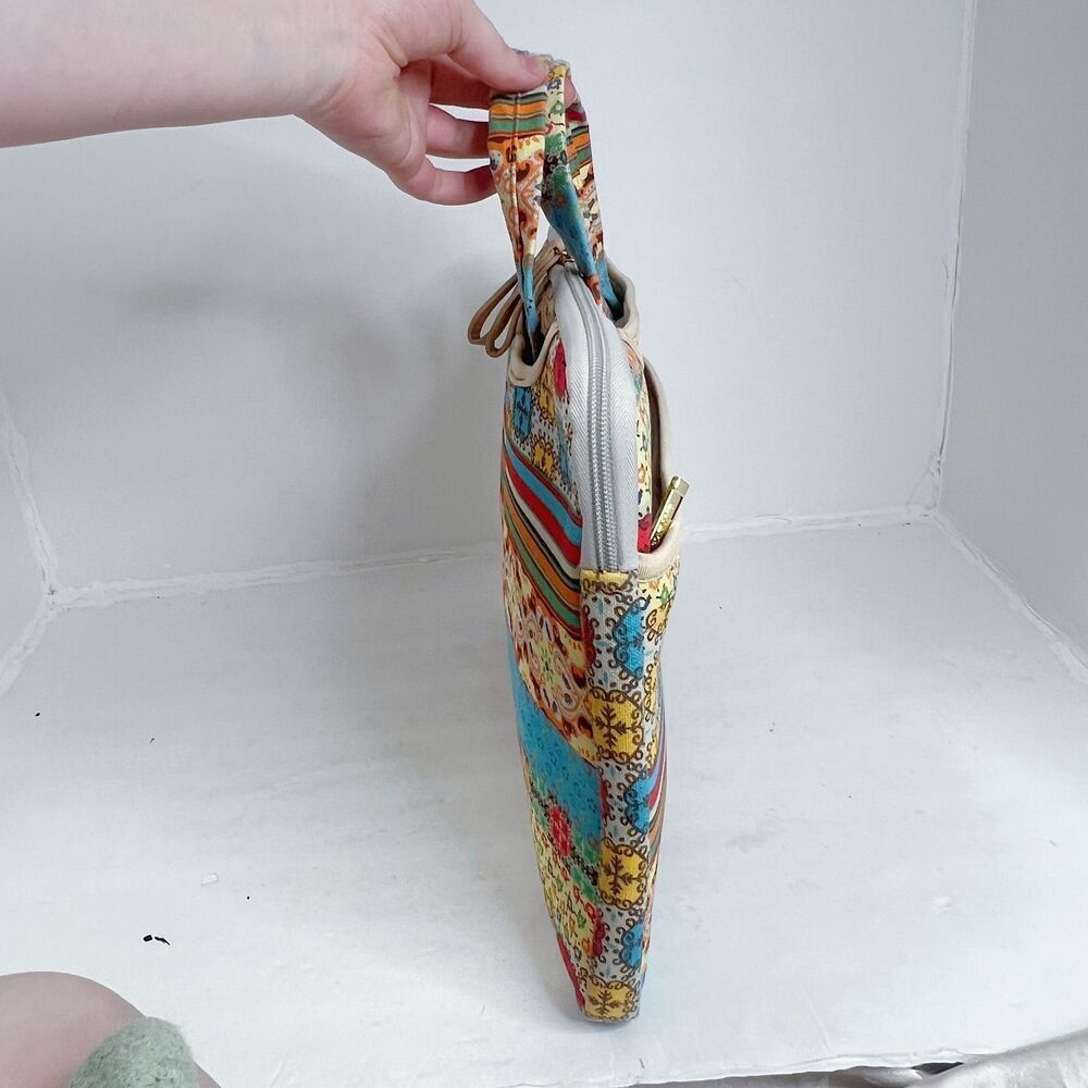 Kayond Classical Bohemia Yellow Blue Floral Patterned Laptop Sleeve Case - Picture 2 of 6